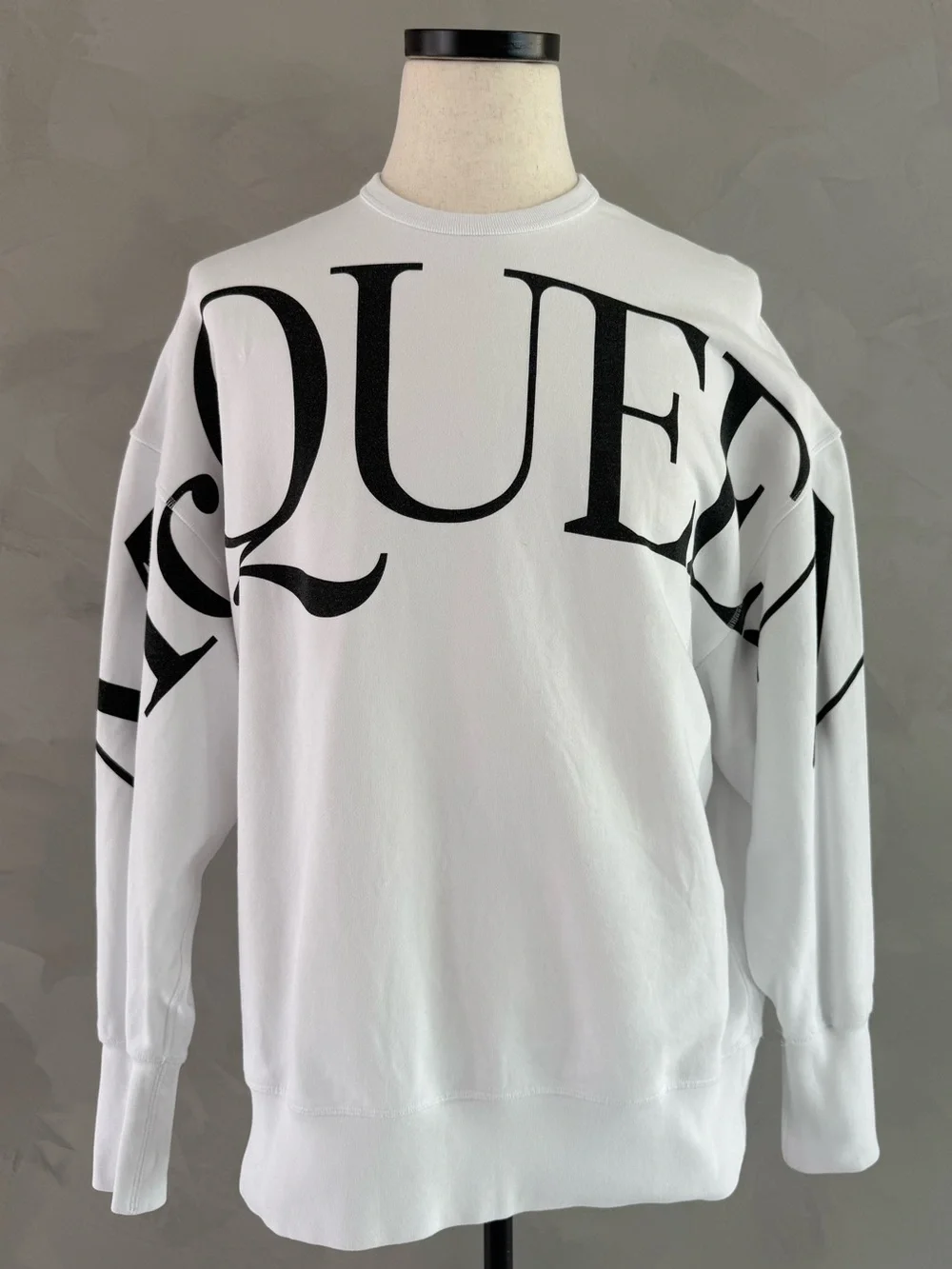 Alexander McQueen Logo Print OVERSIZED Sweatshirt Size XS